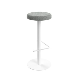 [CH2687WHPUNB3] Contract High White Frame, Wire Footrest Plain Top Stool Unlimited Band 3