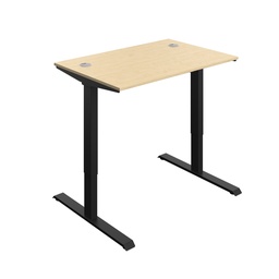 [ECSM1280CPMABK] Economy Single Motor Sit Stand Desk (FSC) | 1200 X 800 | Maple/Black | 