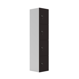 [TCCP4BK] Wooden Locker (FSC) | 4 Doors | Black