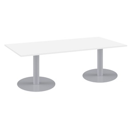 [OCMT1880WH] One Contract Meeting Table 1800 X 800 Silver Base White Top